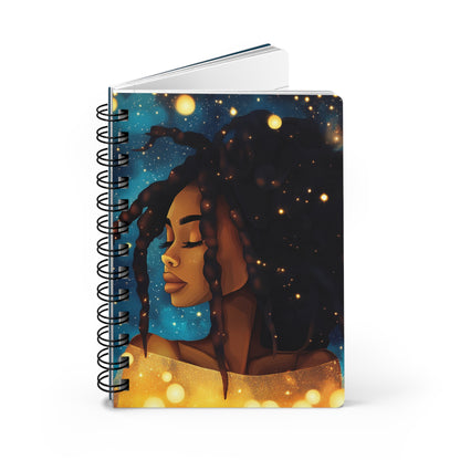 Mahogany Celestial Goddess - Mini Lined Notebook   Mahogany Celestial Goddess - Mini Lined Notebook Wishstoria