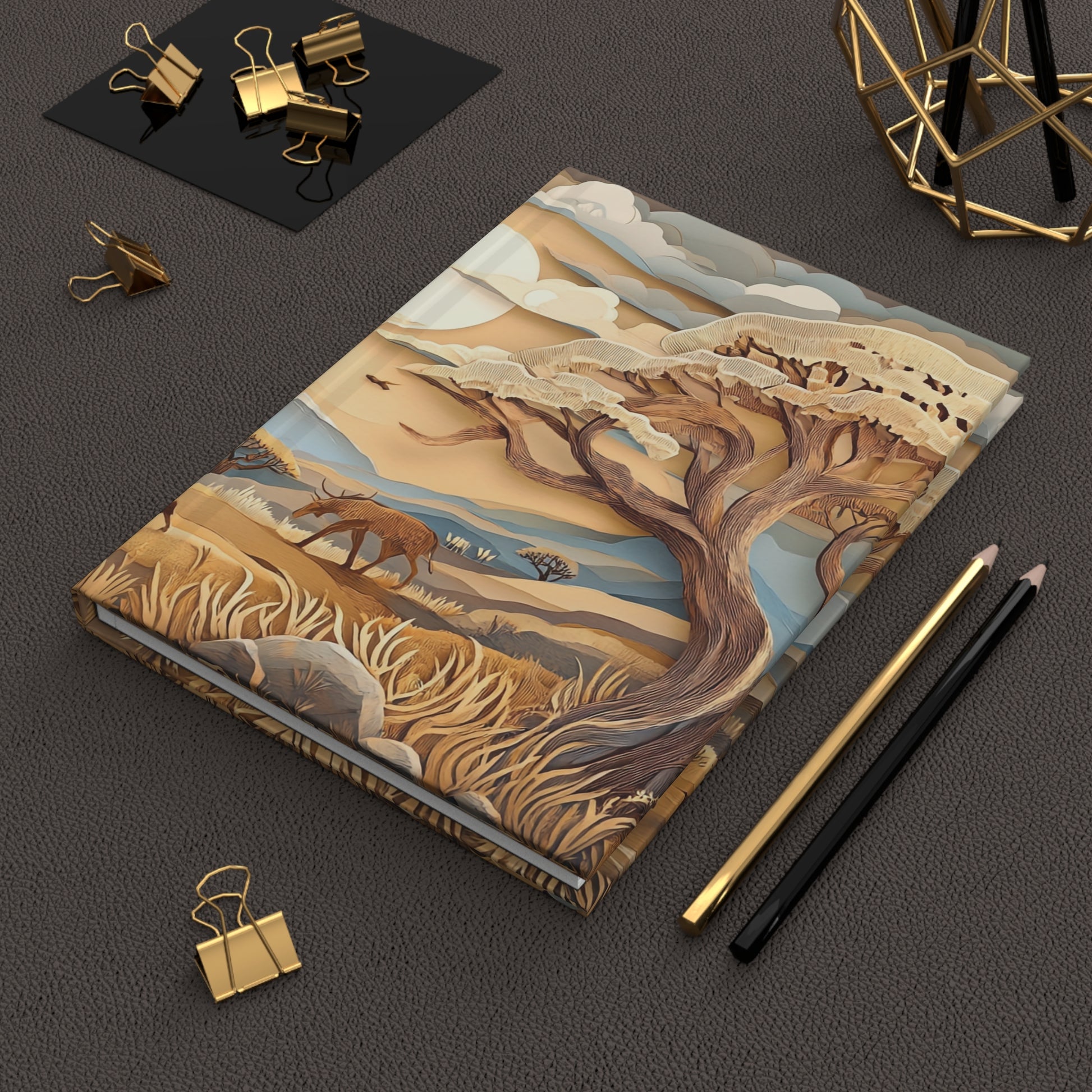 Morning African Landscape - Standard Hardcover Journal   Morning African Landscape - Standard Hardcover Journal Wishstoria