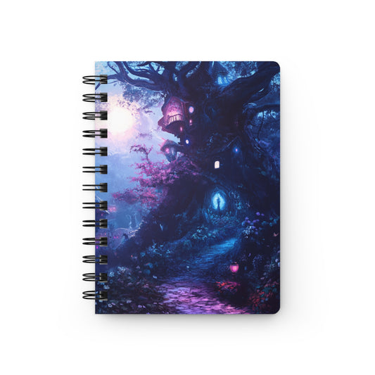 Spiral Lined Notebook - Enchanting Treehouse   Spiral Lined Notebook - Enchanting Treehouse Wishstoria