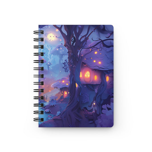 Spiral Lined Notebook - Fairy Village   Spiral Lined Notebook - Fairy Village Wishstoria