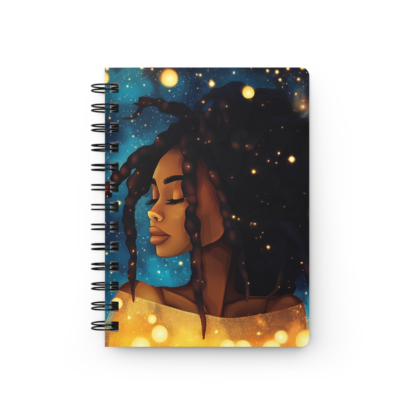 Mahogany Celestial Goddess - Mini Lined Notebook   Mahogany Celestial Goddess - Mini Lined Notebook Wishstoria