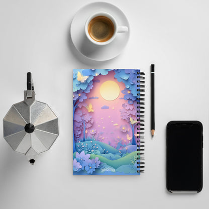 Spiral notebook - Pastel Sunset - Wishstoria Stationery