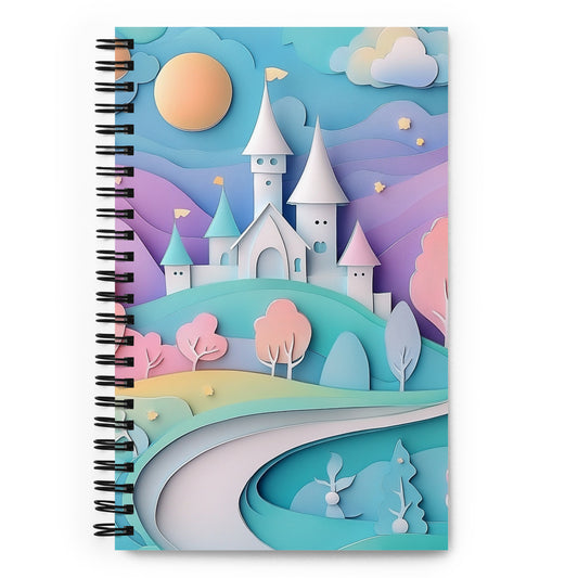 Spiral notebook - Pastel Castle - Wishstoria Stationery