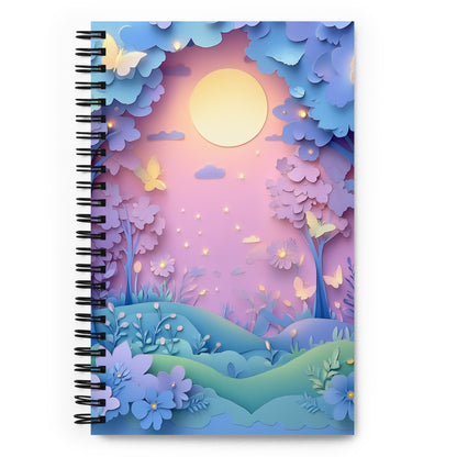 Spiral notebook - Pastel Sunset - Wishstoria Stationery