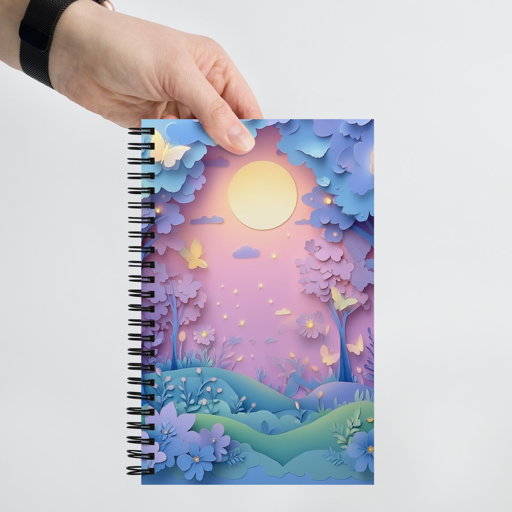 Spiral notebook - Pastel Sunset - Wishstoria Stationery