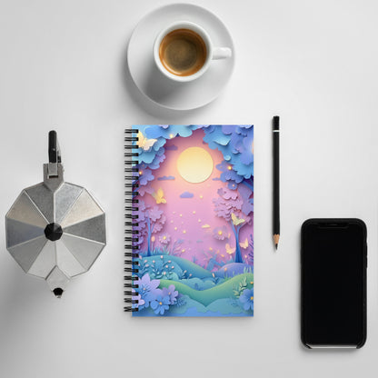 Spiral notebook - Pastel Sunset - Wishstoria Stationery